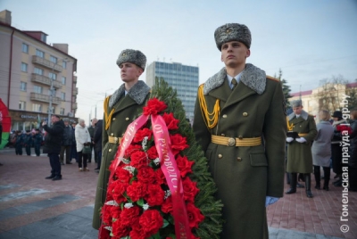 Митинг у Вечного огня ознаменовал 80-ю годовщину освобождения Гомеля от немецко-фашистских захватчиков